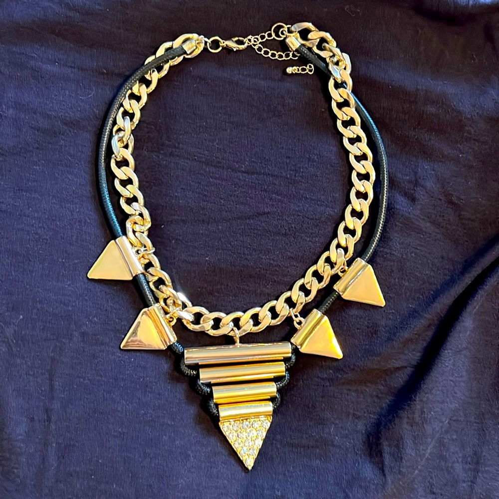 Bejeweled Triangle Necklace